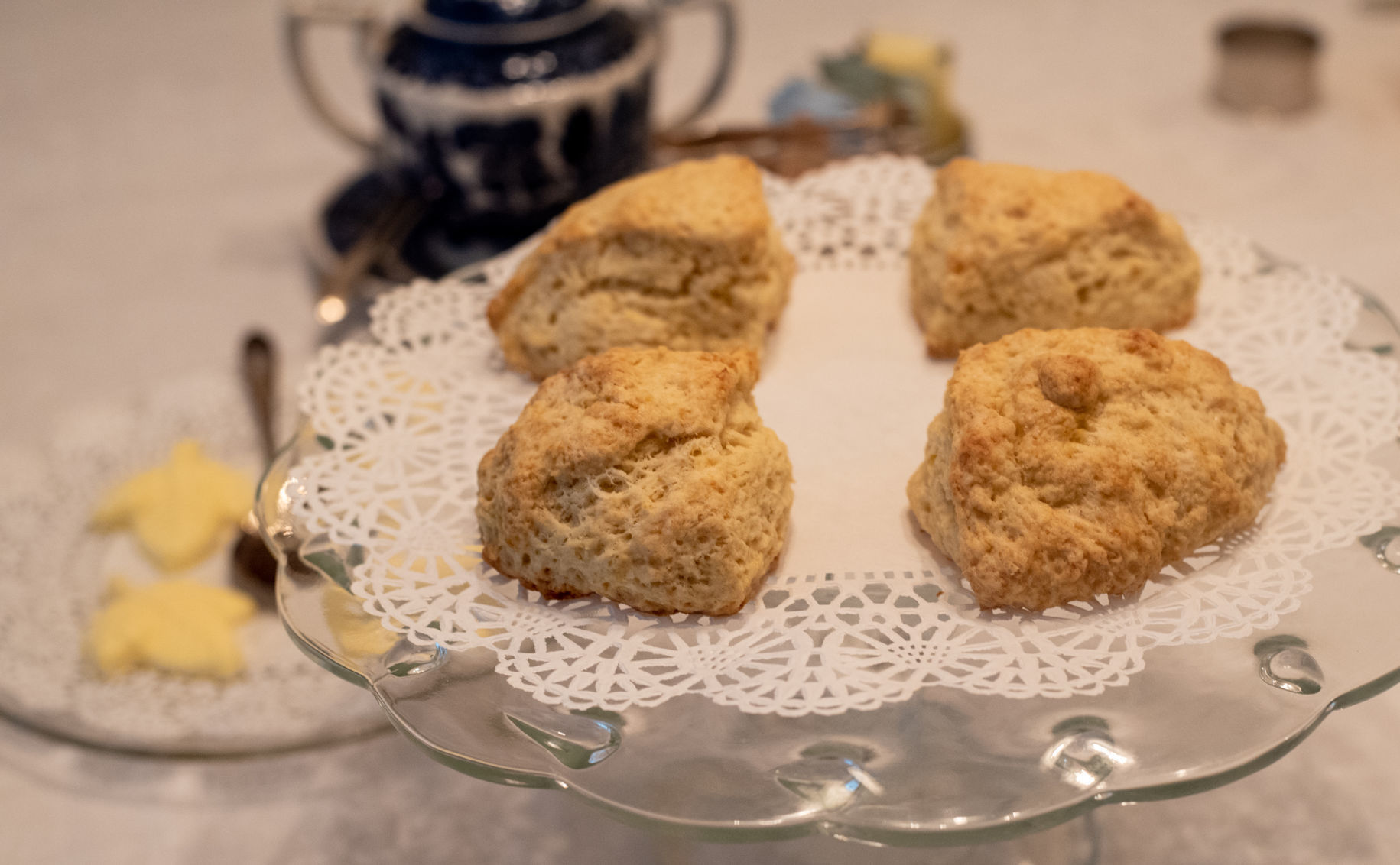 Lemon scones and butter